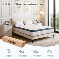 Матрас Tribesigns 90x200 см Высота 25 см Матрас с карманными пружинами Основный матрас средней твердости H3 7-зонный ортопедический матрас — изображение 6