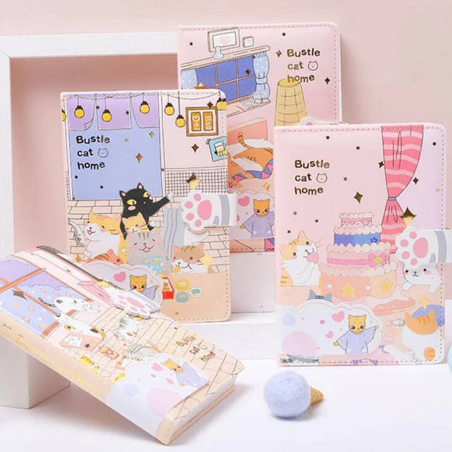 Kawaii A7 Notebook 80Sheets Journal Weekly Planner Supplies Office  Accessories Leather Paper For Students School Supplies - AliExpress