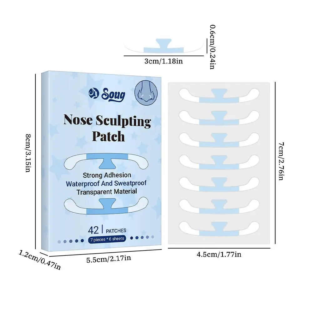 Nose Shaper 42pcs High-end Shrinking Nose Wing Stickers Cosplay Special Nose Shrink Strips