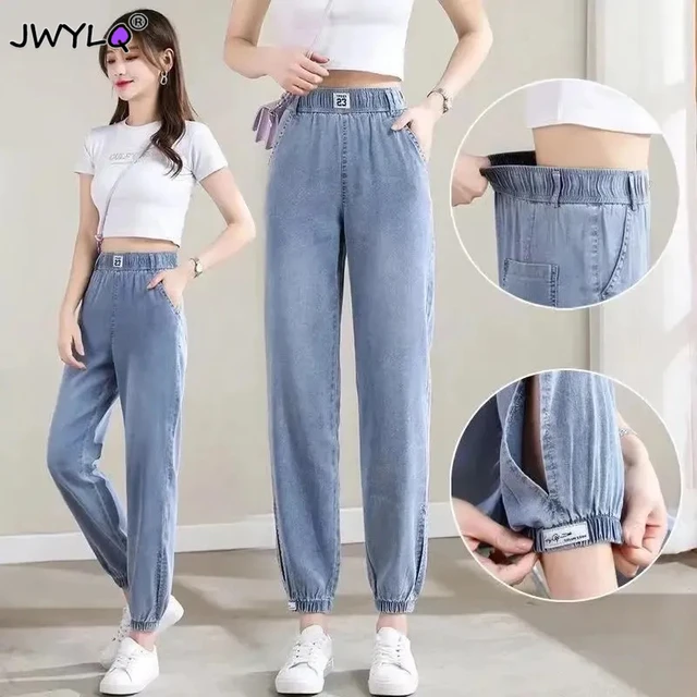 Pantalones vaqueros Acampanados para mujer, Jeans de cintura alta,  pantalones de bolsillo de moda, Jeans ajustados hasta el tobillo -  AliExpress