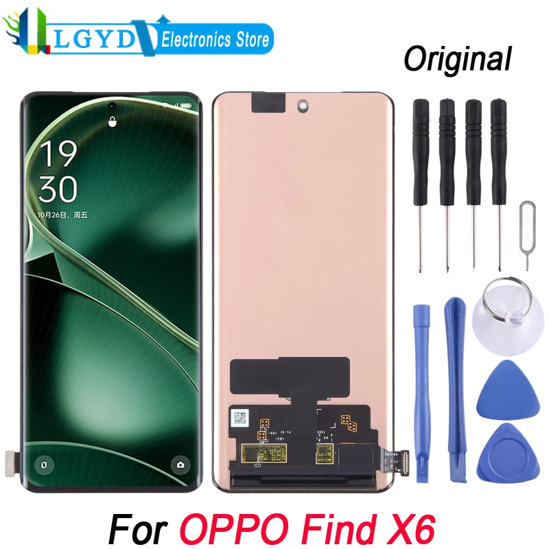 

AMOLED Material Original LCD Screen For OPPO Find X6 Phone Display with Digitizer Full Assembly Replacement
