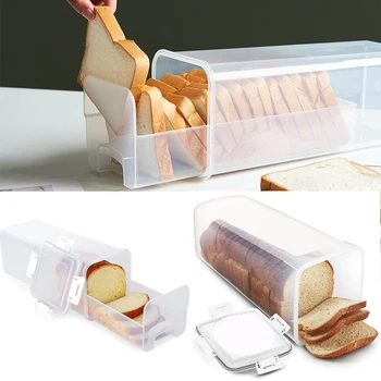 Contenitore per pagnotta di pane scatola per pane ermetica trasparente con coperchio portapane per panini per pane fatto in casa risparmio di pane alto per la cucina 1