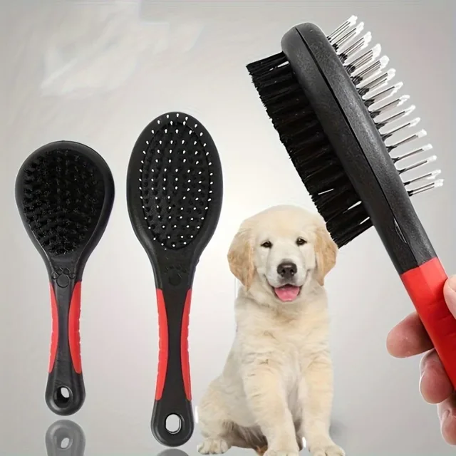 1pc Dog Brush Pet Grooming Comb Double Sided Pin Cleans For Pets Shedding And Dirt Grooming Tool Cat Grooming Supplies 1pc Dog Brush Pet Grooming Comb Double Sided Pin Cleans For Pets Shedding And Dirt Grooming Tool Cat Grooming Supplies
