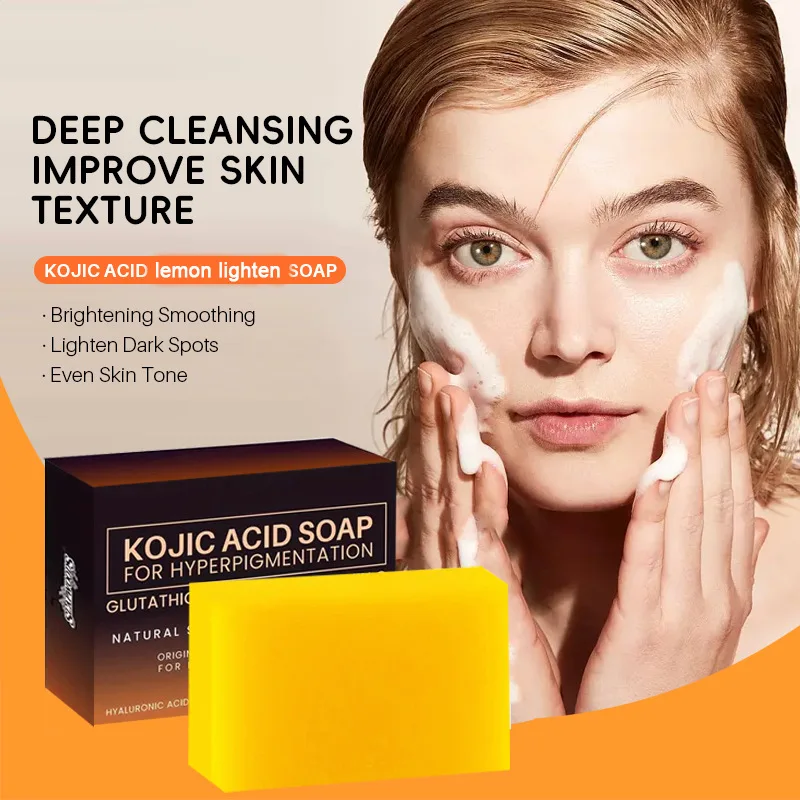 100g Kojic Acid Soap Glutathione Hand Soap Papaya Bath Soap Face Cleanser Makeup Remover 2
