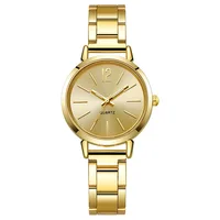 Fashion quartz watch for women's luxury watch, simple circular dial, stainless steel women's watch 6
