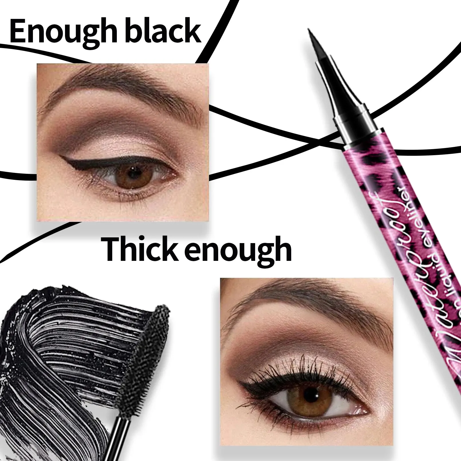 Waterproof 4D Eyeliner & Mascara Eye Makeup Set