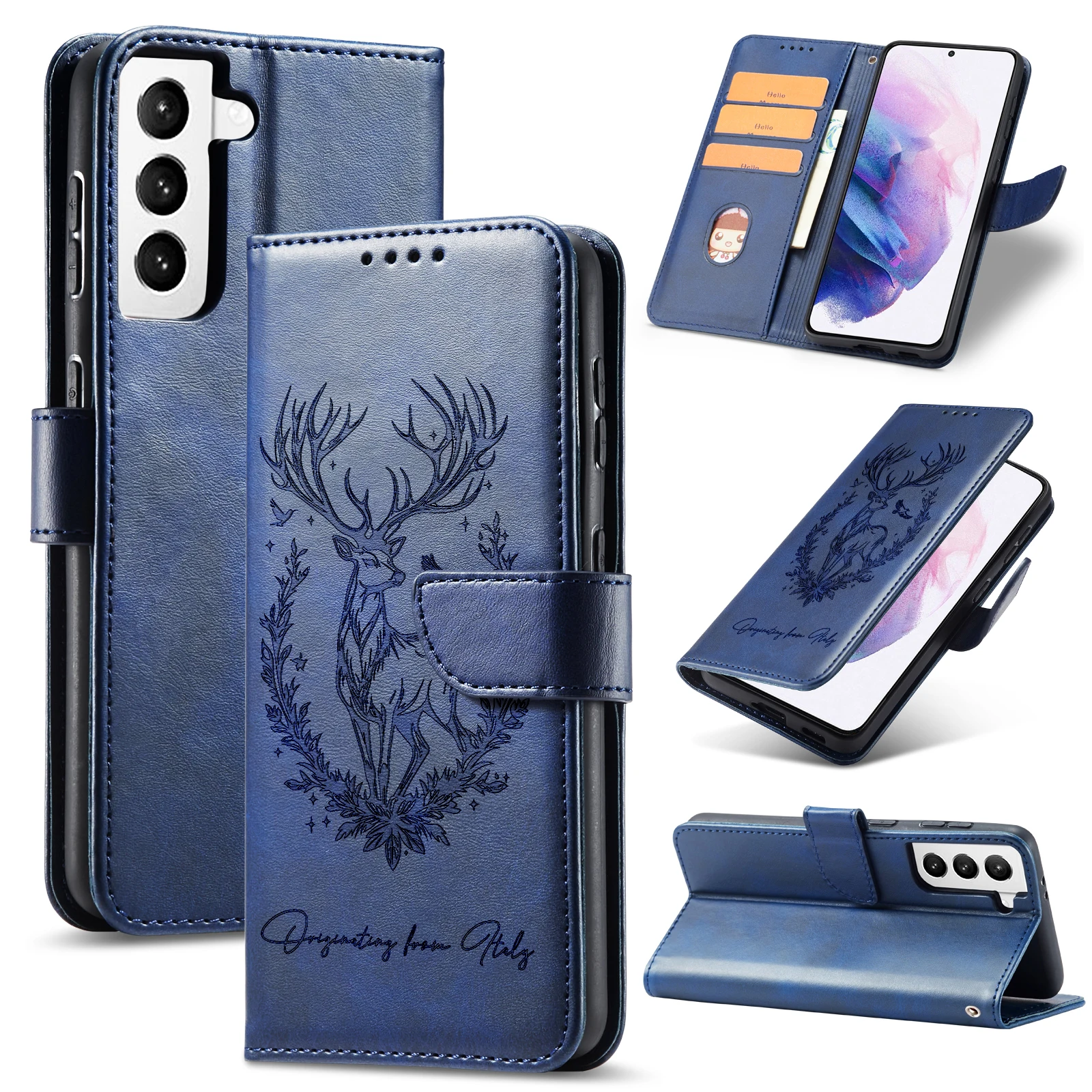3D Animal Leather Phone Wallet Case Book Cover