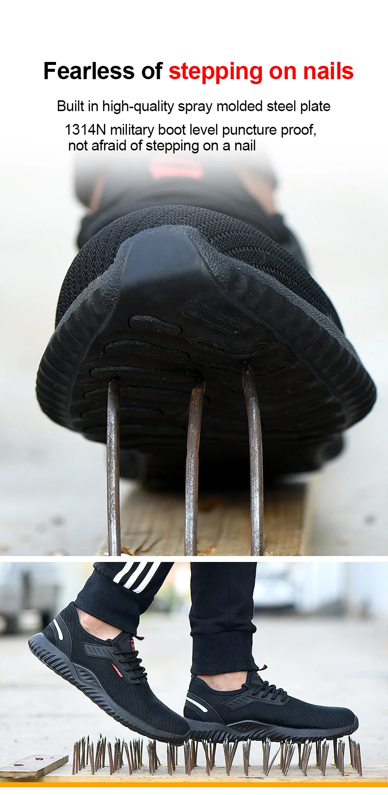 Arbeit Turnschuhe Stahl Zehe Schuhe Männer Sicherheits schuhe pannen sichere Arbeits schuhe Mode unzerstörbare Schuhe Sicherheit – Detail 7