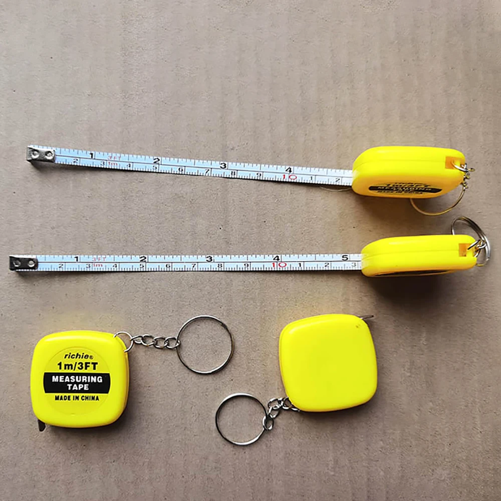 Mini Steel Tape Measure Children Height Ruler Keychain Easy