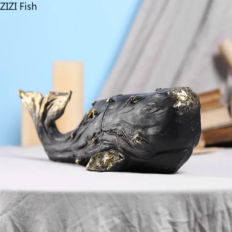 Creative Co-op Fermalibri A Balena In Resina, Set Da 2, 17 Cm, Stile Marino Per Libreria