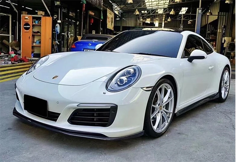 Voor Porsche 911 991.2 2015 2016 2017 2018 Echt koolstofvezel Voorlip Achterdiffuser Carrosserie Zijskirt Kit Kofferbakspoiler Refits - - Racext 31