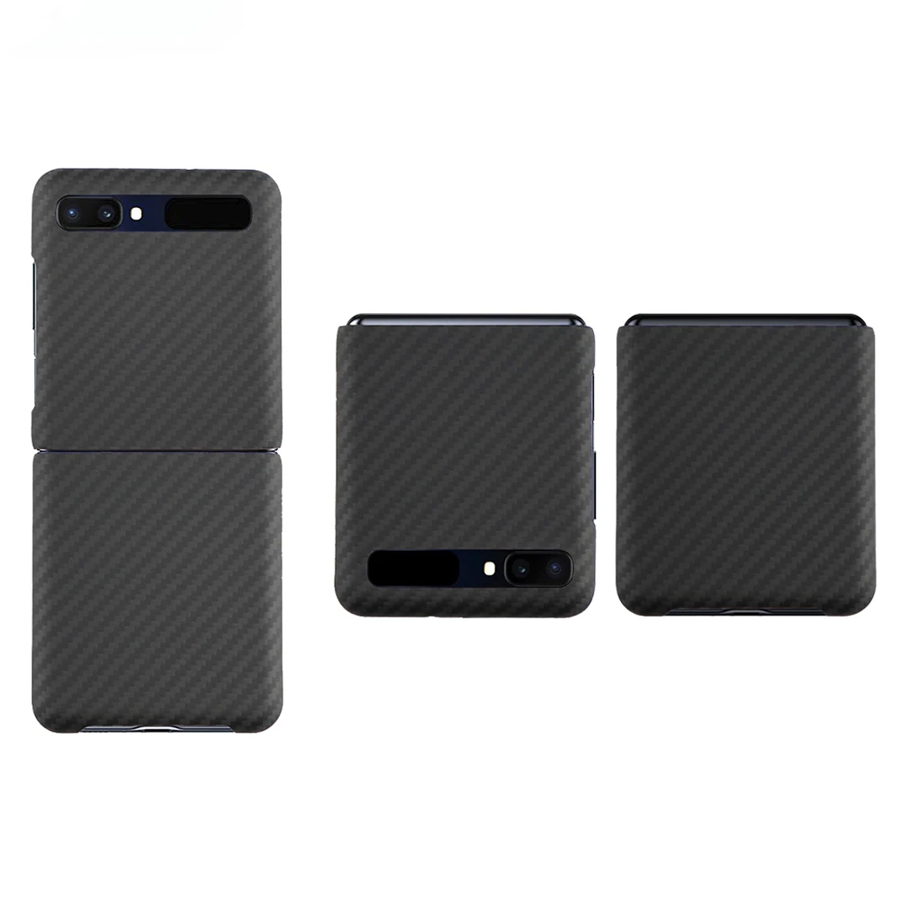 

Hot Genuine Aramid Fiber Carbon Fiber For Samsung Galaxy Z Flip Light Thin F7070/F7000 Phone CASE Cover