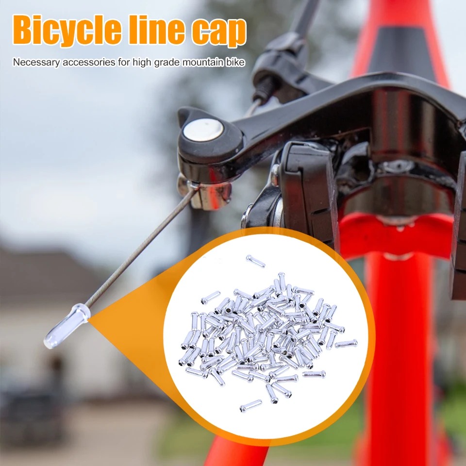 Lot 500 Embouts De Câble De Frein Vélo - Aluminium, Argent, Universel, Neuf