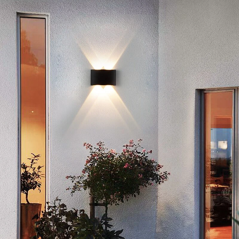 Modern Outdoor Waterproof Wall Light,Up Down Porch Wall Light Indoor Wall Mount Light Fixture for Yards,Doorways,Garden,Pathway