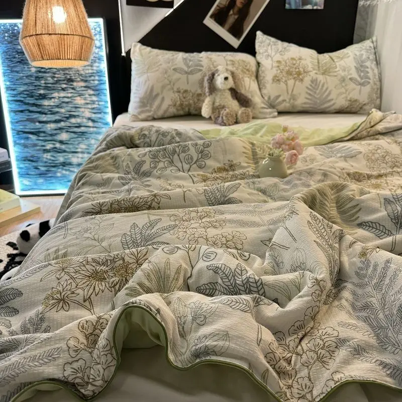시원한 개별 이불 기계, 세탁 가능 패션 에어컨, 얇은 이불, 피부 친화적 더블 킹 침대보, 여름 1 개 