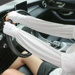 Sunscreen Ice Sleeve Gloves Women Summer Ice Silk Sun-Protective Sleeve Outdoor Sports UV Protection Sleeve Arm Warmer Sleeves