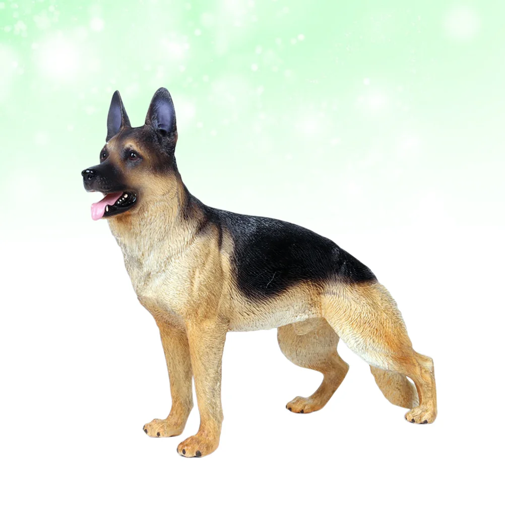 

Figurine Figure German Shepherd Model Table Statue Desktop Ornament for Landscape Garden Home Office Decor