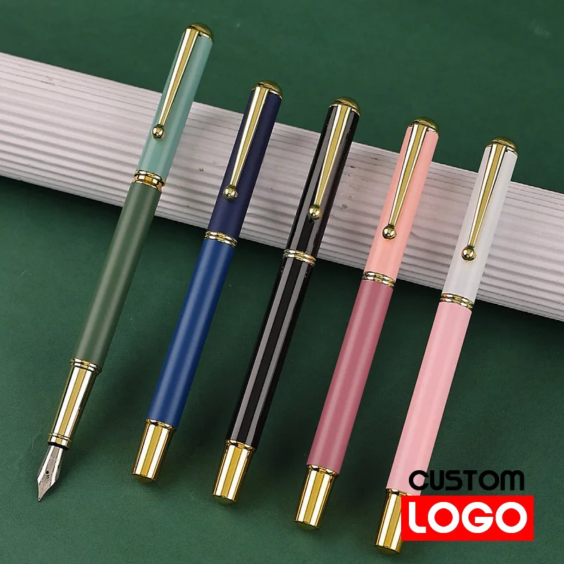 1pcs Super Beautiful Morandi Color Personalized Custom Pen Business Metal Customizable Pen School Office Stationery Supplies