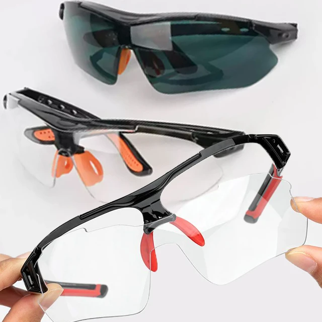 Gafas de seguridad piezas para laboratorio, lentes transparentes de  protección ocular, trabajo Industrial, antisalpicaduras, a prueba de viento  y polvo, 1 unidad - AliExpress