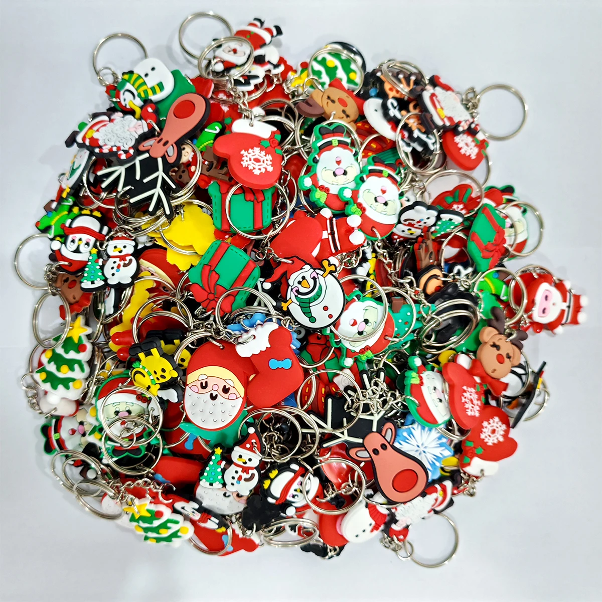 25/50 Stück (Mix), zufälliger Stil, Weihnachtsserie, Geschenke, Schlüsselanhänger, Ornament, Geldbörse, Tasche, Weihnachts-Schlüsselanhänger für Weihnachtsfeier, Geschenk
