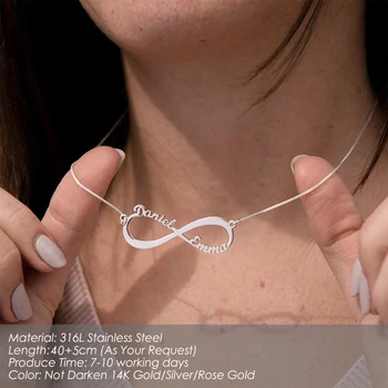 Customized Name Necklace Custom Personalized Letter Choker Necklace Stainless Steel Pendant Nameplate Gift Dropshipping 2