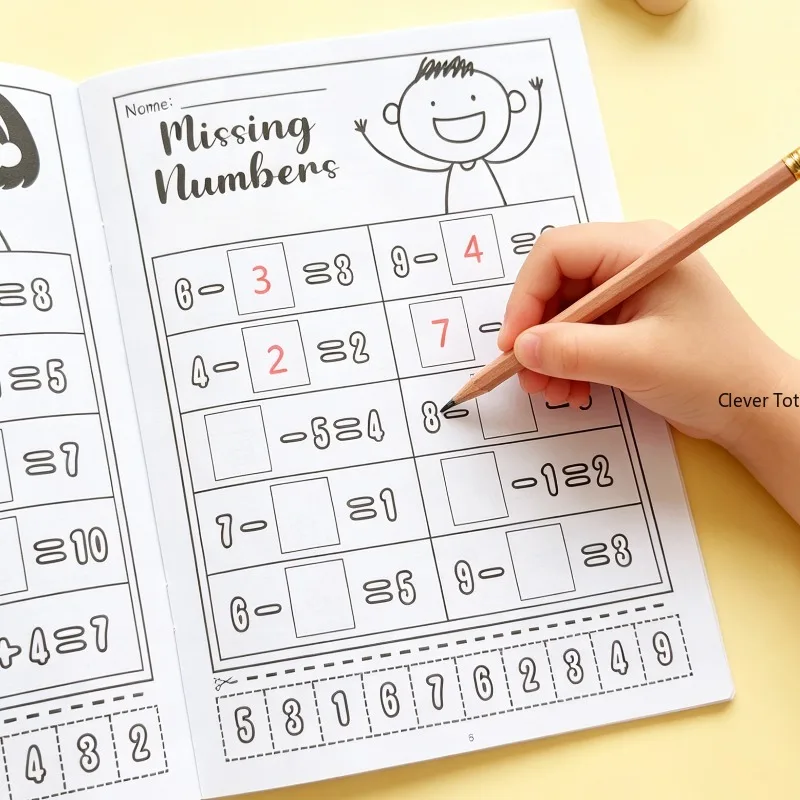 A Fun Math Addition and Subtraction Exercise Fill in The Blank Activity Book 32 Games To Improve Arithmetic Calculation Ability