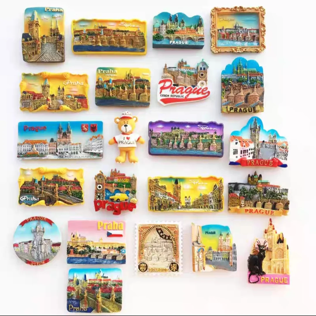 

Europe Czech Republic Prague Praha Fridge Magnet Tourist Souvenirs Refrigerator Magnetic Stickers Decoration Articles Travel