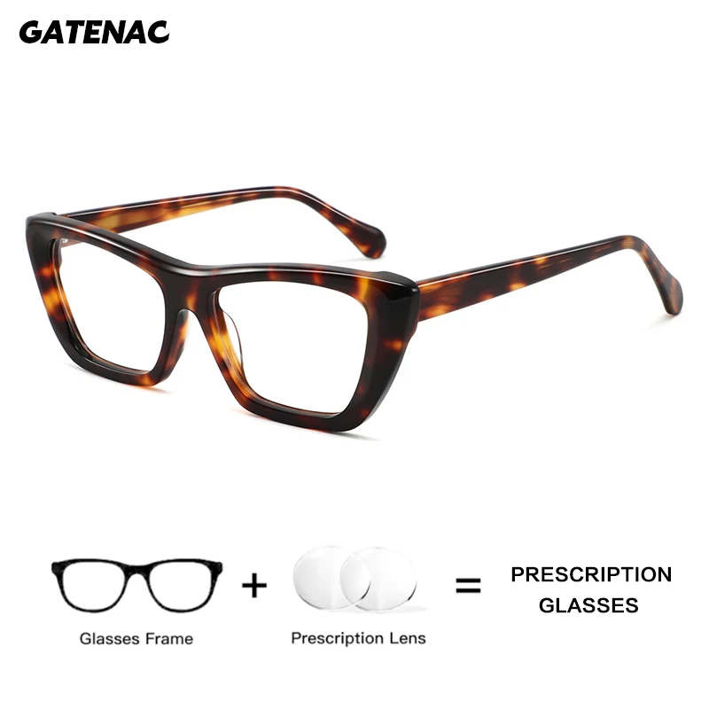 Gatenac Acetat-Lesebrille für Damen, Cat-Eye-Form, photochromatisch, Anti-Blaulicht, verschreibungspflichtige Brille, progressive Myopie-Brille – Detail 7