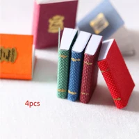 4pcs Dollhouse Miniature Mini Small Books Model Furniture Accessories Pretend Toy Dolls  Decoration Kid Gift 2