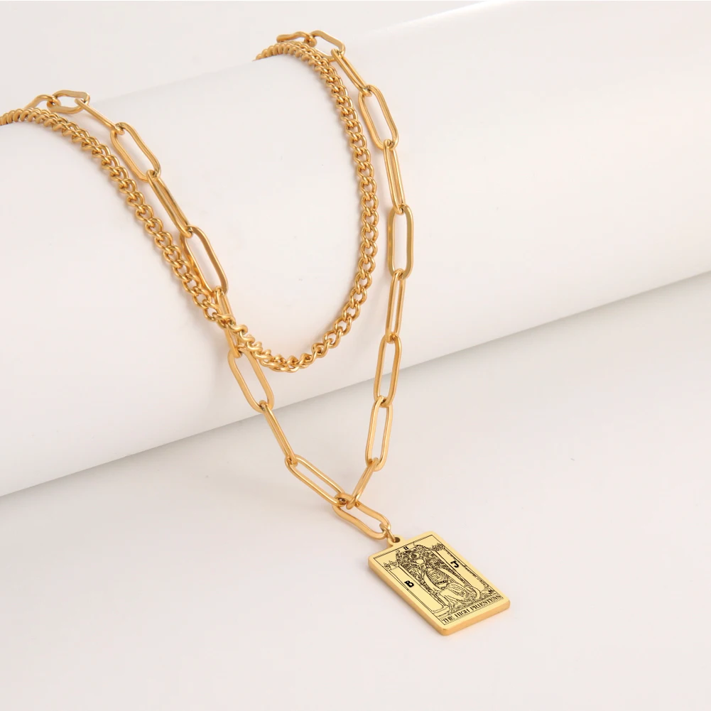 Collana Tarocchi Donna Riaisttd - Ciondolo Divinazione Rotante Per Meditazione E Spiritualit&agrave;