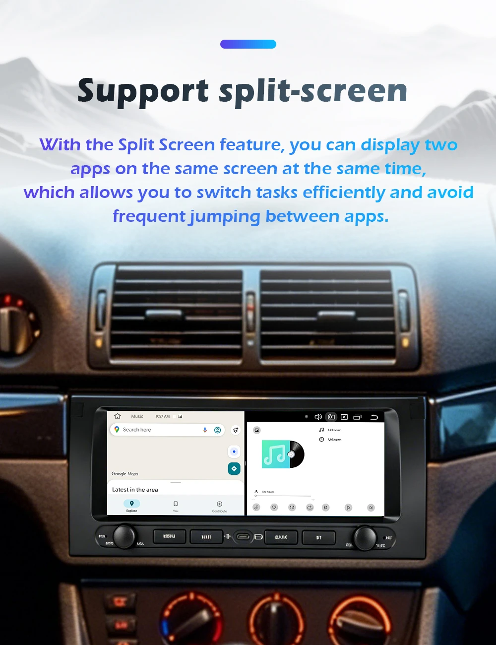 Autoradio Android 16 con Carplay Wireless per Audi A3 8P 2003-2013, Lettore Multimediale GPS, Navigazione, Audio Stereo DSP, 4G WIFI - immagine 5