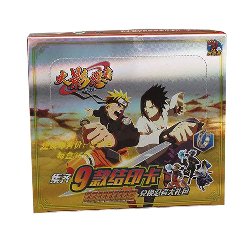Japanese Classic Anime Naruto Exquisite Peripheral Card Box Popular Character Uzumaki Naruto Glitter Cards Kids Birthday Gifts