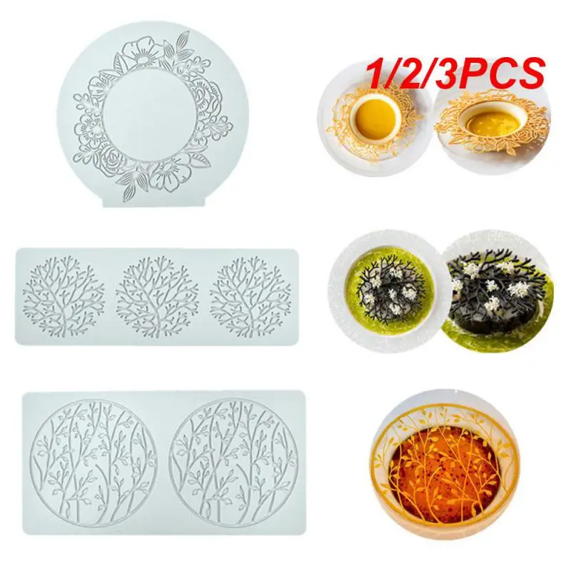 

1/2/3 шт. Коралловое/цветочное кольцо, кружевной коврик из искусственной кожи, силиконовый коврик для молекулярной кухни, инструменты для украшения тортов