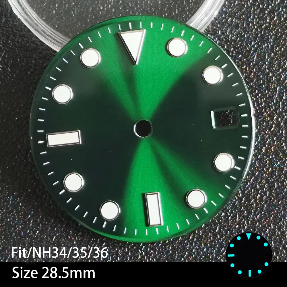 Custom Blue Luminous Multi-Color Calendar Watch Dial Replacement Accessory