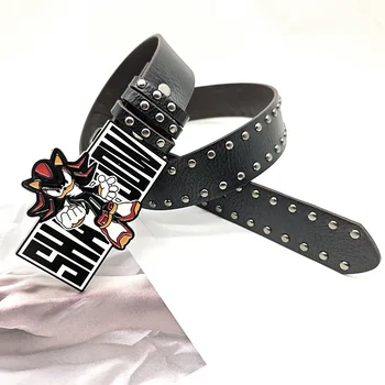 Exaggerated INS Harajuku Y2K Thousand Nights Black Speed Boy Belt Cropped Studded Decoration Belt Street Style For Men Women Chi