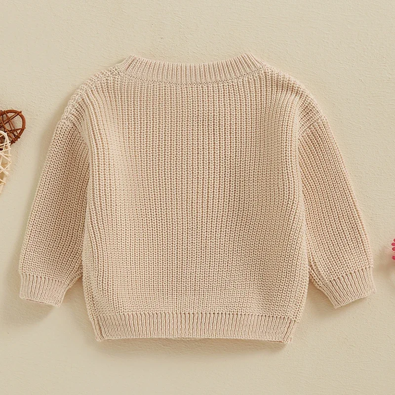 0-36months Baby Sweater Long Sleeve Letters Winter Warm Knit Pullover Valentine&rsquo;s Day Sweater for Infant Girls And Boys