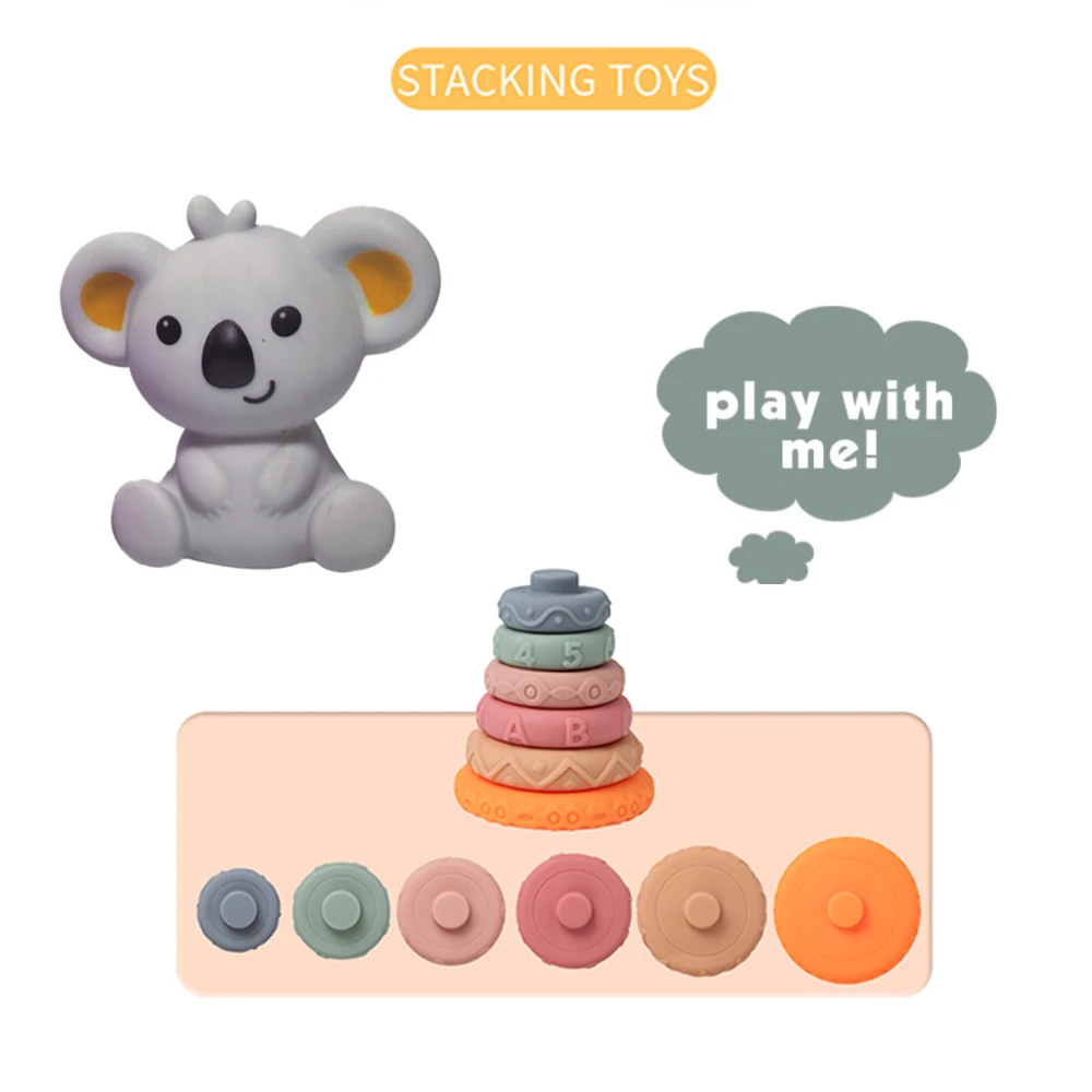 Baby Toys 6-12 Months, Montessori Toys for Babies 6-12 Months, Incl Stacking Building Blocks & Soft Infant Teething Toys & Senso 3