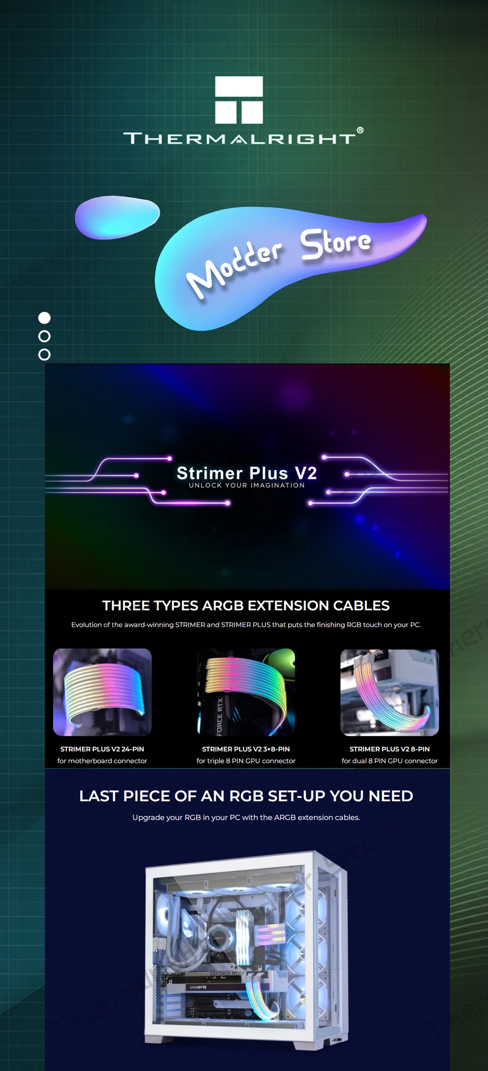 Nappe alimentation CM RGB - Strimer plus 24 pins - Connectique PC