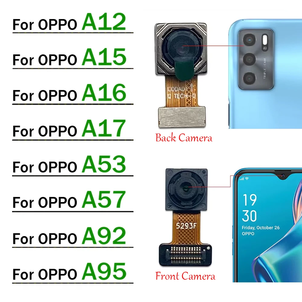 Cavo flessibile per modulo fotocamera anteriore e posteriore per OPPO A12 A15 A16 A17 A53 A57 A92 A95 4G 5G