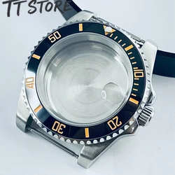 Sleek Silver 40mm Watch with Ceramic Bezel & Sapphire Case - Unisex Design - ETA2824 PT5000 (Black Gold 104)