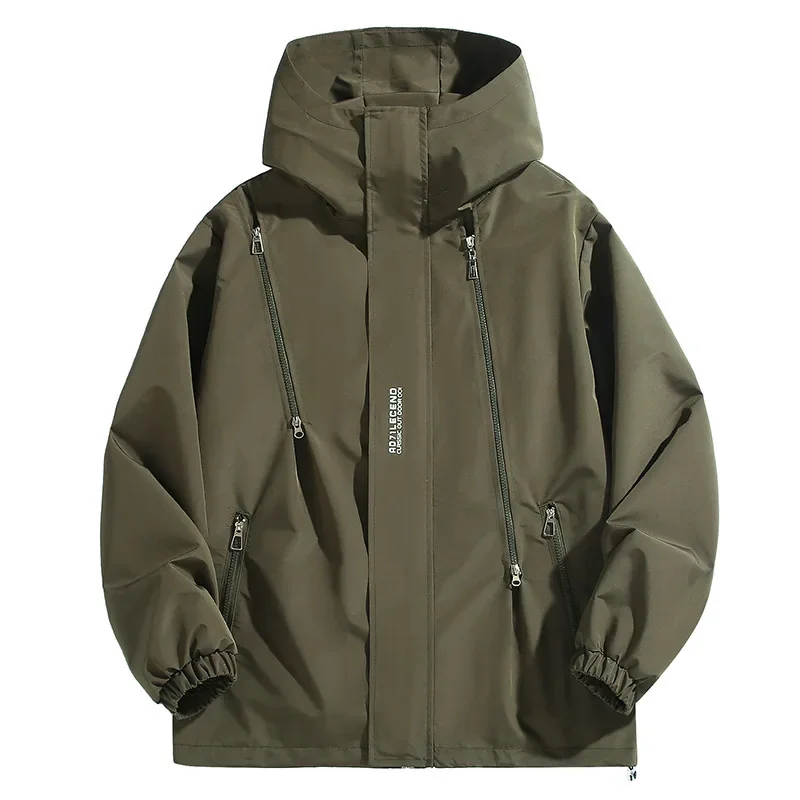 

New Arrival Fashion Outdoor Stormsuit Autumn Loose Jacket Men's Coat Versatile Plus Size 4XL 5XL 6XL 7XL 8XL 9XL 10XL 11XL 12XL
