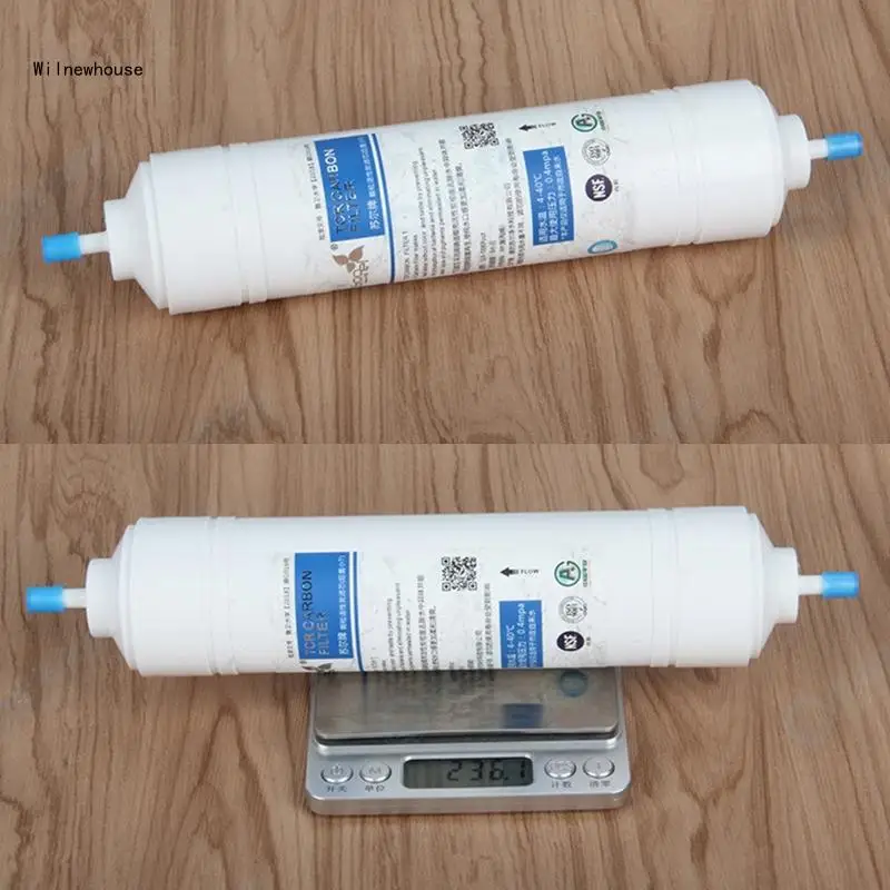 Activated T33 Carbon Post Water Filter Cartridge 10 inch Smell Remover with 2pcs Quick Connection Fittings Dropship