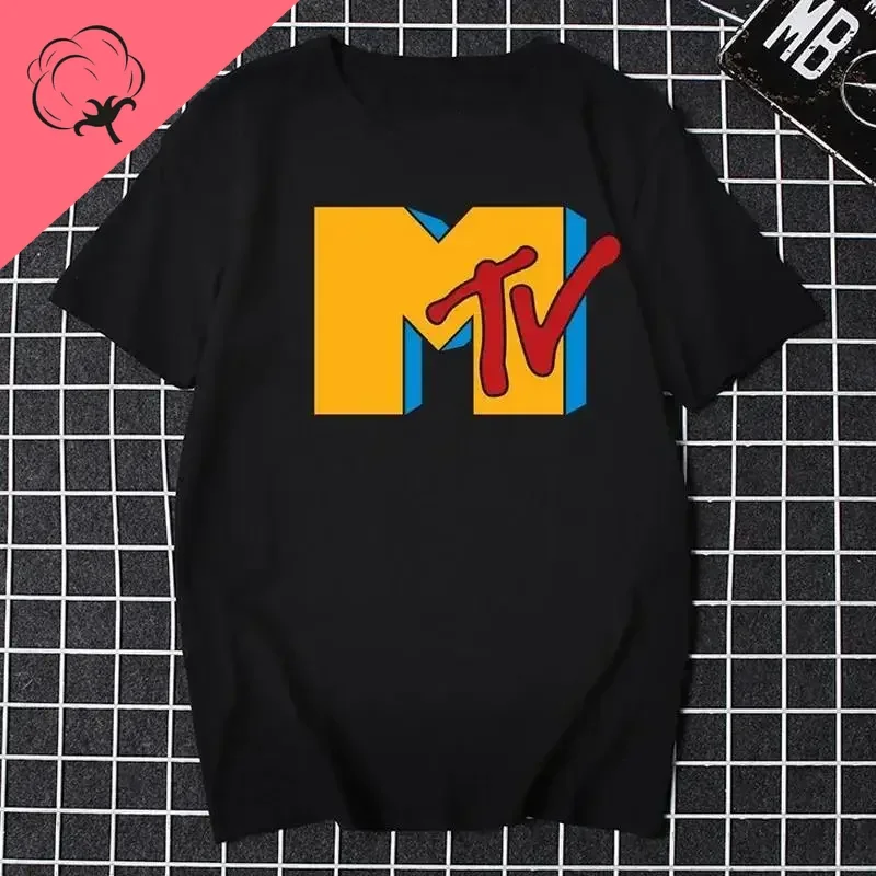 Mtv Music Television Graphic Tshirt Women Funny Men Clothing Fashion Hip Hop Tv T Shirt Plus Size 100% Unisex Cotton Tshirt