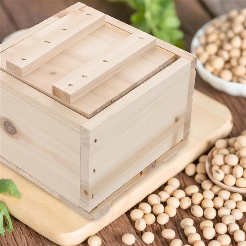 1pc Wooden Tofu Making Mold Household Tofu Maker Press Mold Wooden Tofu Press Mold Soybean Curd Maker