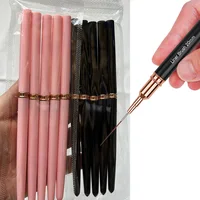 5/10pcs Pink/Black Nail Art Liner/Painting Brushes Ultra-thin Line Drawing Tool 4/8/12/20/25mm Professional Nail Liners Pen Tool 1