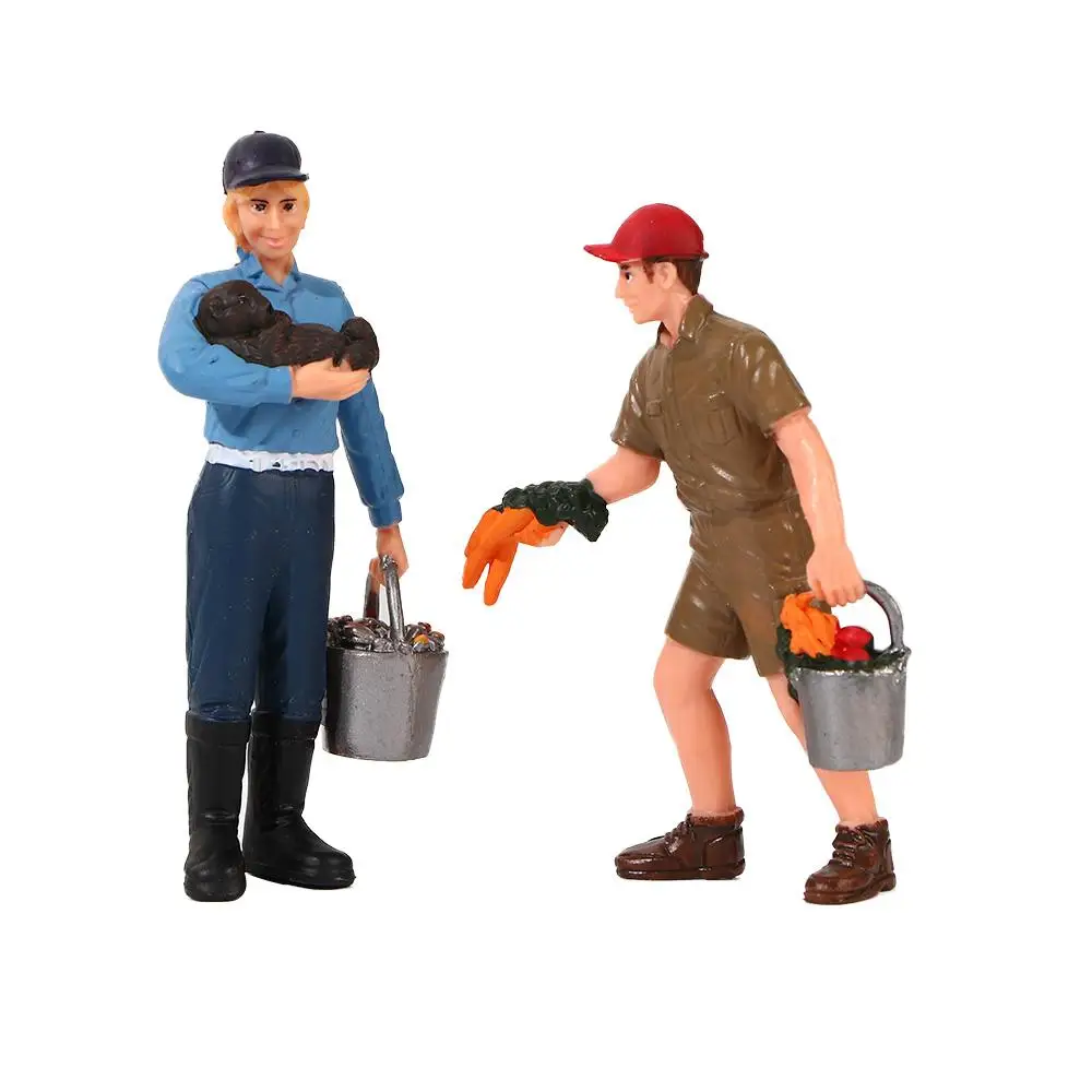1:25 Scale Educational Worker Farm Staff   Action Farm Human Figure Farmer People Model Home Decoration Simulation Farmer