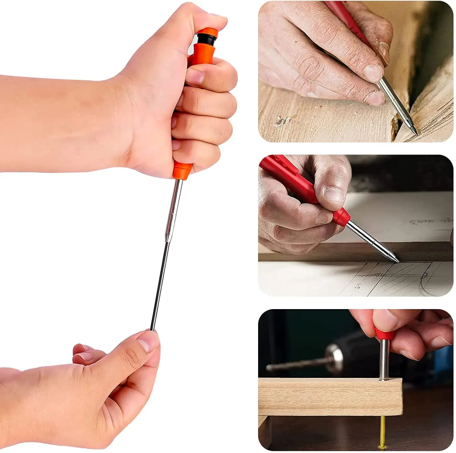 36 PCS 2.8mm Pencil Lead Refills for Carpenter Pencil Mark Pencils Deep Hole Construction Pencil Replacements Study Pencil Leads 5