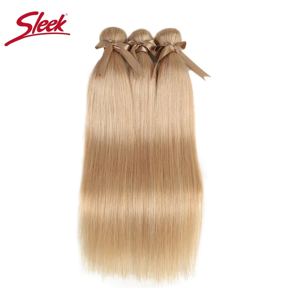 10 To 26 Inches Remy Brazilian Straight Hair Weave Bundles Natural Straight Human Hair Extension Honey Blonde P27/613 human hair extensions human hair bundles