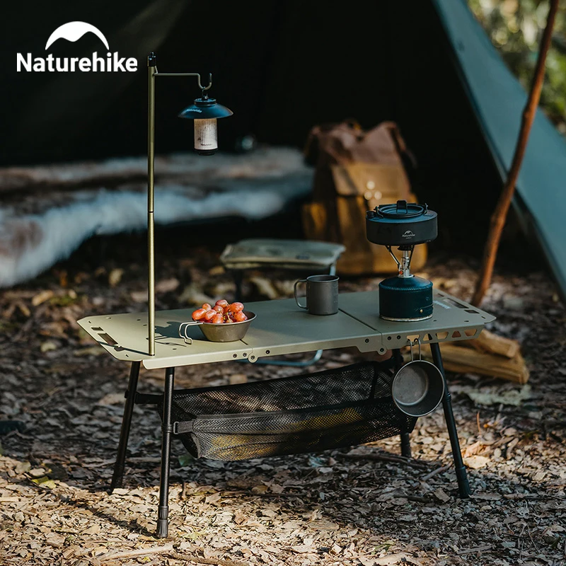 Naturehike 2025 New IGT Camping Table Hanging Lantern Pole Folding