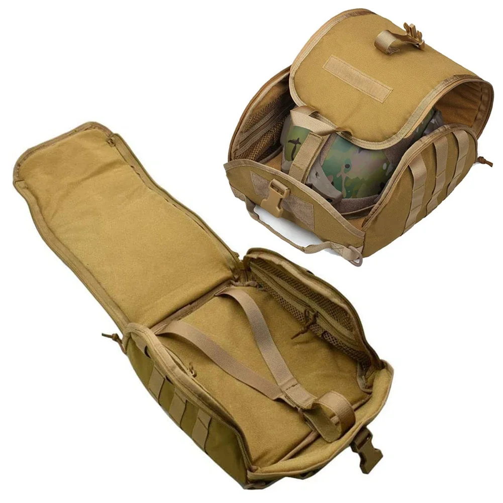 1Pc Tactical Helmet Bag Pack Multi-Purpose Molle Storage Carrying Pouch for Sports Hunting Shooting Combat Helmets